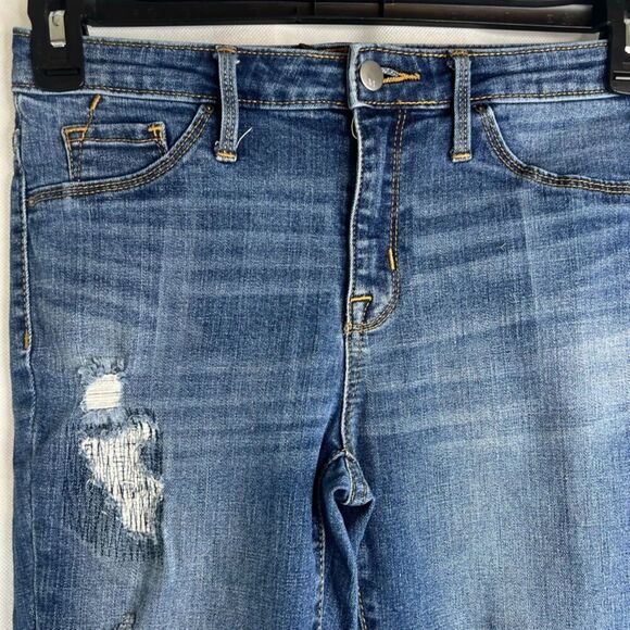 Mossimo Mid Wash High Rise Jegging Raw Hem Light Destruction Size 4/27R - Picture 3 of 9